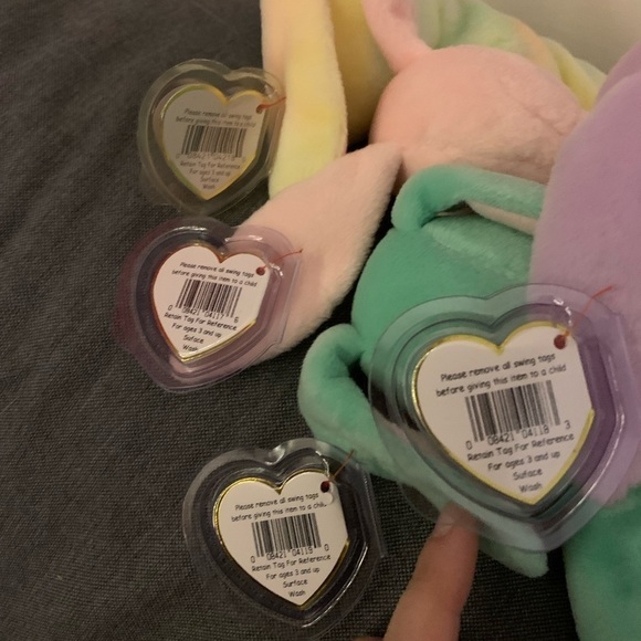 RARE Bundle of 4 Beanie Babies Hippie, Hoppity, Floppity and… - Picture 4 of 12